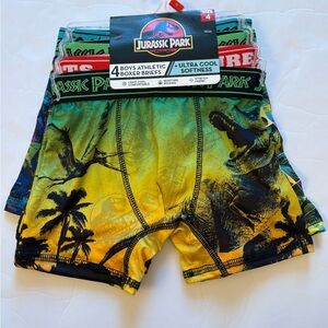 4 pack Jurassic Park Boys Boxer Briefs size 4